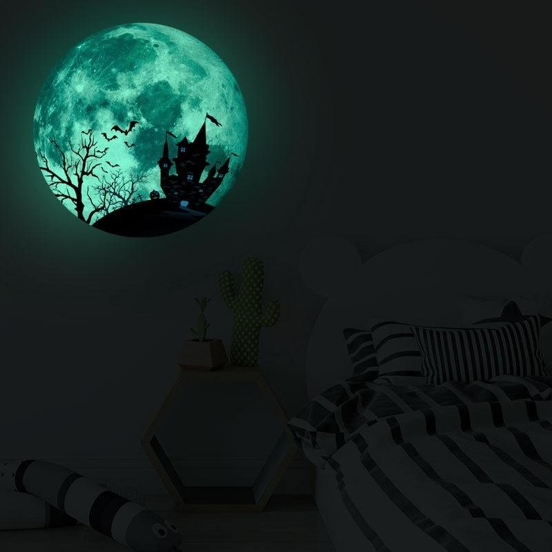 Glowing In The Dark Wall Glass Sticker Halloween Decoration Decals Luminous Home Ornaments