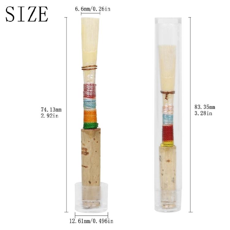 4Pcs Soft Mouthpiece Natural Reed Replacement Oboe Reed with Storage Box Medium Strength Soft Handmade Oboe Reed