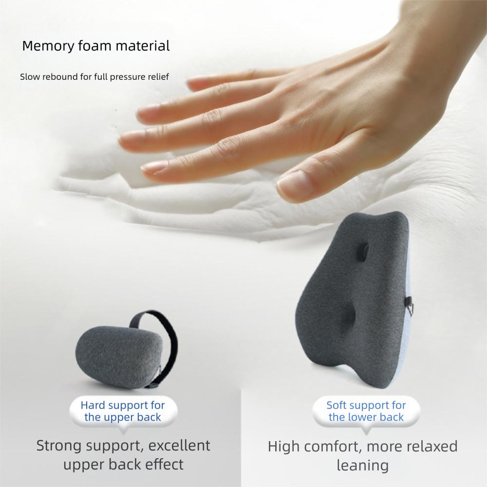 New Memory Cotton Waist Pillow Adjustable Convenient Back Cushion Lumbar Pillow Back Support Cushion Office Seat
