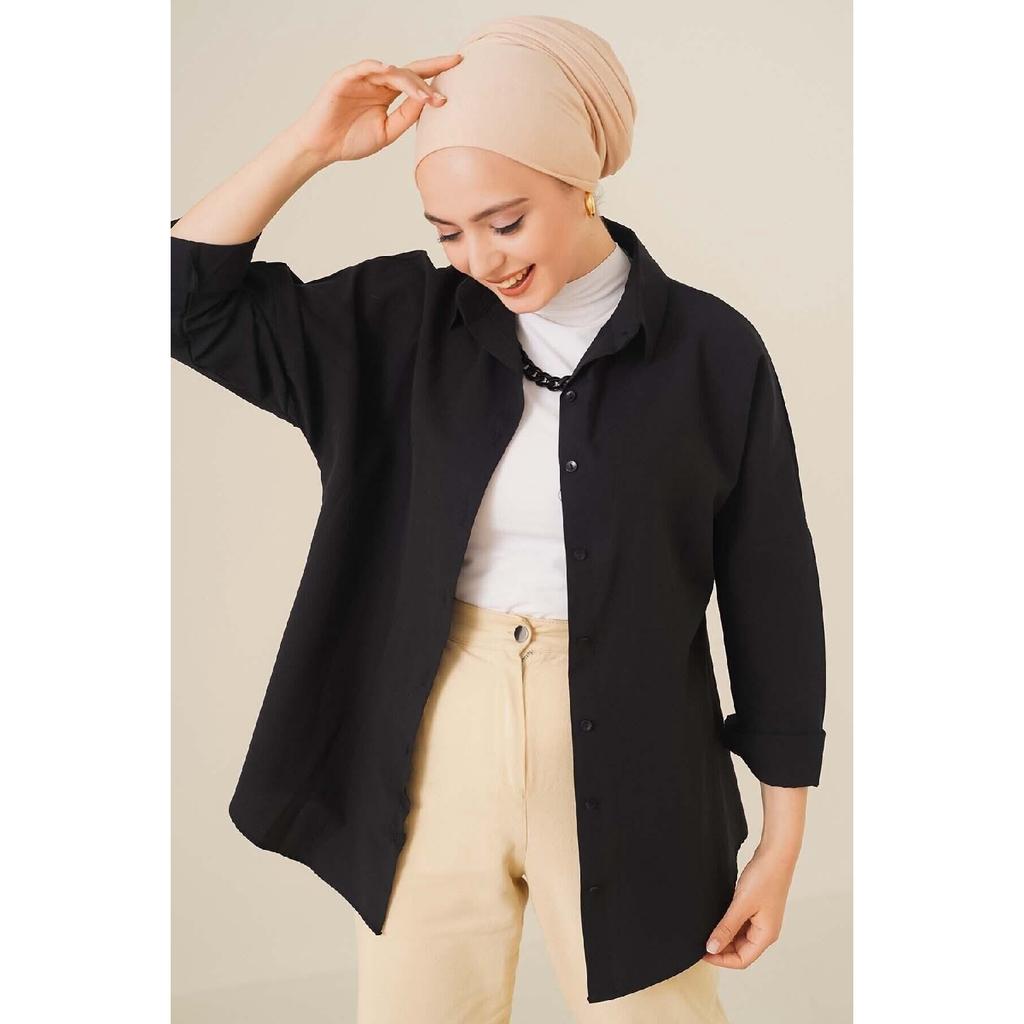 103901 Übergroßes Basic Hijab-Shirt - Creme