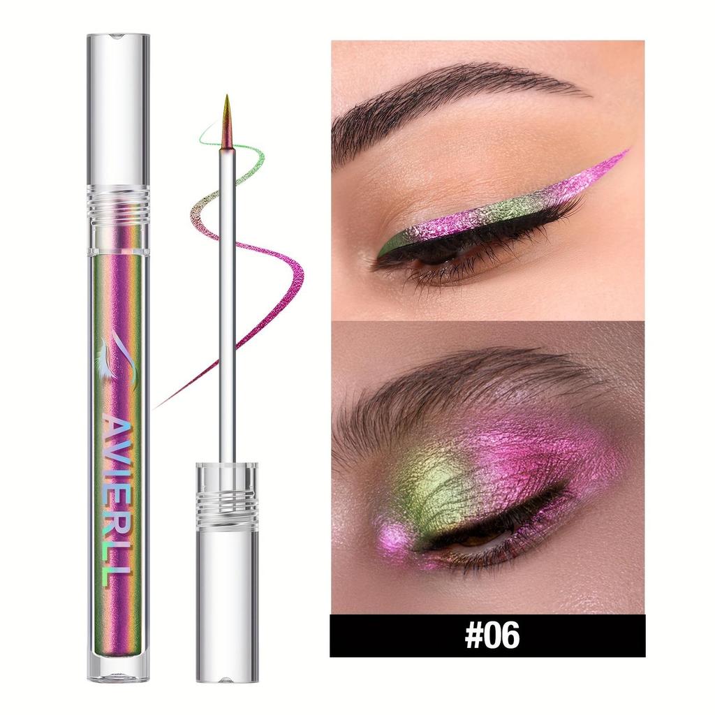 Stick Eyeliner Camaleonte 6 Colori Lunga Durata Ombretto Liquido Waterproof Stick Sottile Pennello Eyeliner Verde Blu Ombretto Altamente Pigmentato