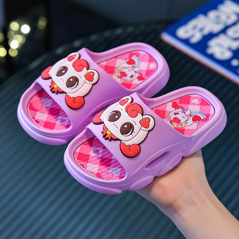 Girls' Cartoon Non-slip Summer Slippers - Cute Indoor Sandals for Kids 2026