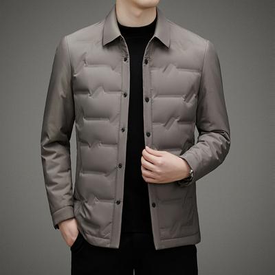 Herbst Neue Herren Revers Trendige Daunenjacke Kältefest und Warme Daunenjacke