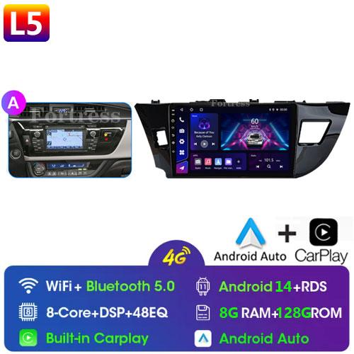 Android 14 2 Din Car Radio for Toyota Corolla Ralink 2014-2016 Multimedia Video Player Navigation MP5 Stereo Carplay Head Unit