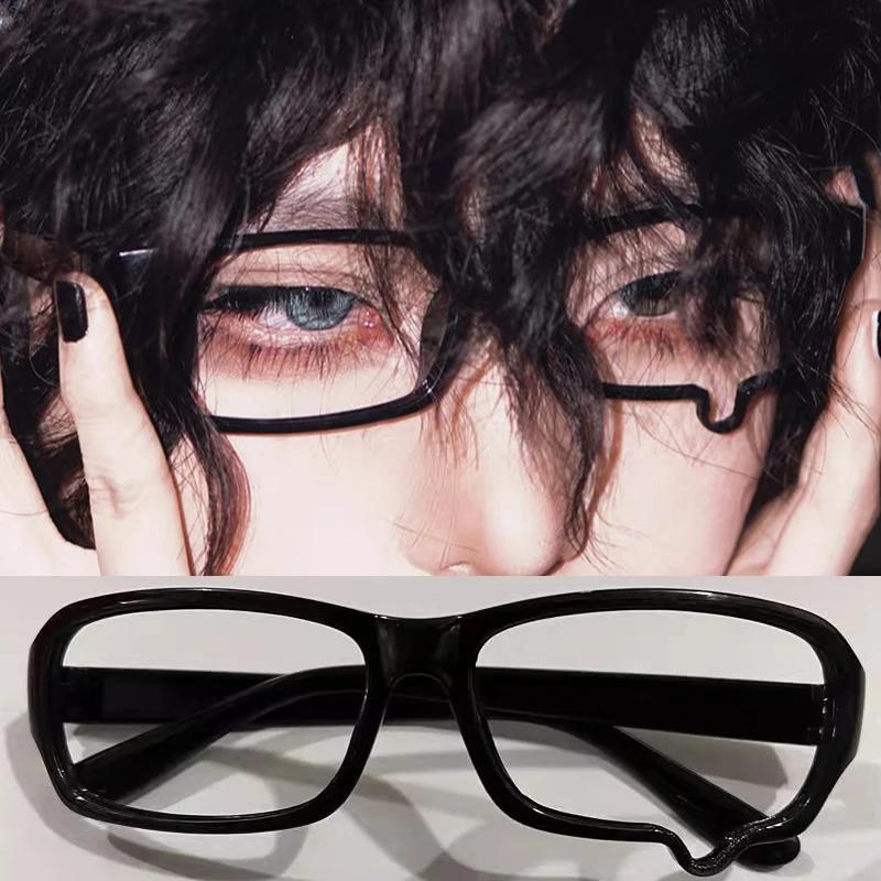 Teardrop Role-Playing Eyeglass Frame Unisex Small Square Eyeglasses Without Lenses Costume Props Eyeglass Accessories