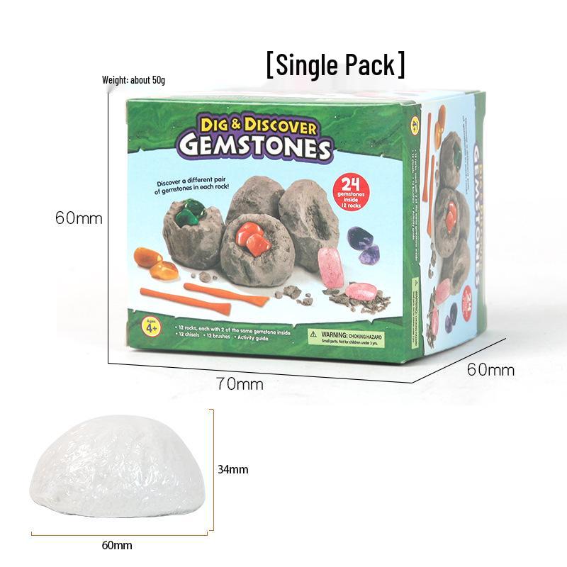 Kids' Gem Digging Treasure Hunt Toy - Educational Archaeological Exploration Set