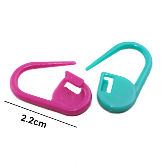 100Pcs Mixed Color Craft Crochet Locking Stitch Needle Clip Markers Holders