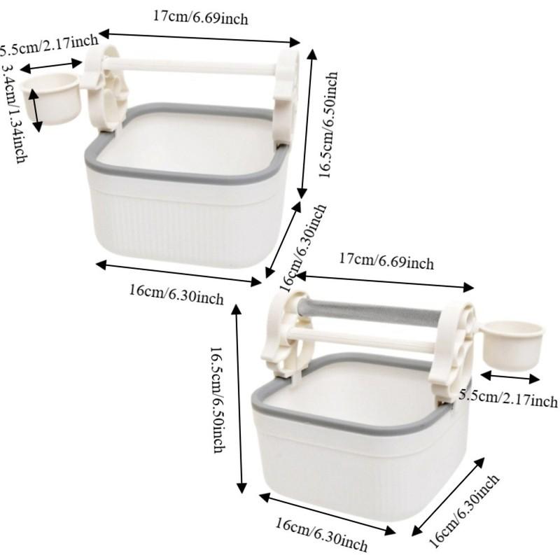 with Food Cup Parrot Potty Training Platform Interactive Non-slip Pole Parrot Desktop Stand Anti-Splash Design