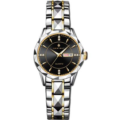 AKNIGHT Analog Stylish Easy To Luminous Arm Stainless Steel Water Resistant To Luminous Japanese Instruction Manual Men's Watch, Anti-reverse Bezel,