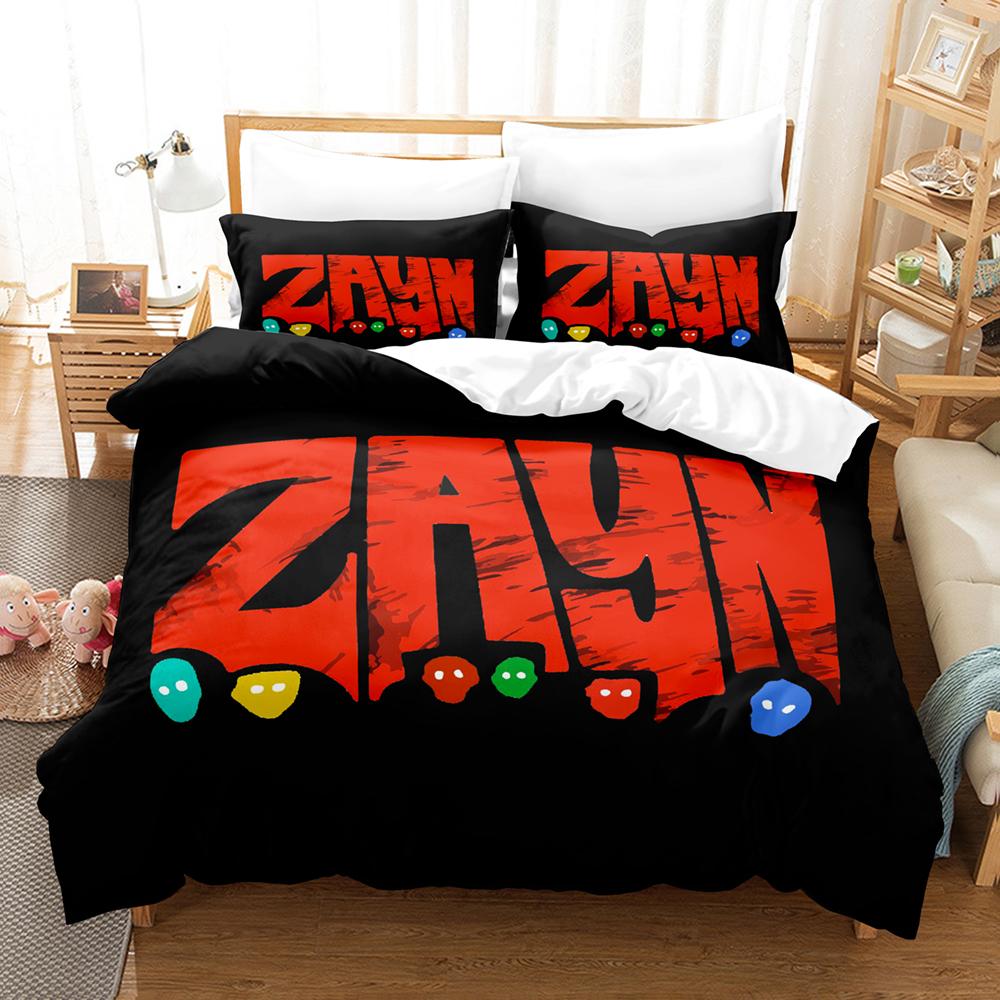 Fashion Zayn Malik Pattern Bedding 3 Piece Set Comfort Quilt Cover Two Pillowcases Household Bed Supplies