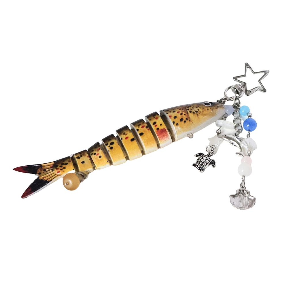 Realistic Fish Accessory Fashionable Keychain Plastic Texture Fish Keyrings Suitable for Party and Casual Outfits