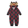 Christmas Family Matching Pajamas Set Elk Snowflake Print Long Sleeve Loungewear Full-Body Jumpsuit for Christmas Holidays And Family Gatherings