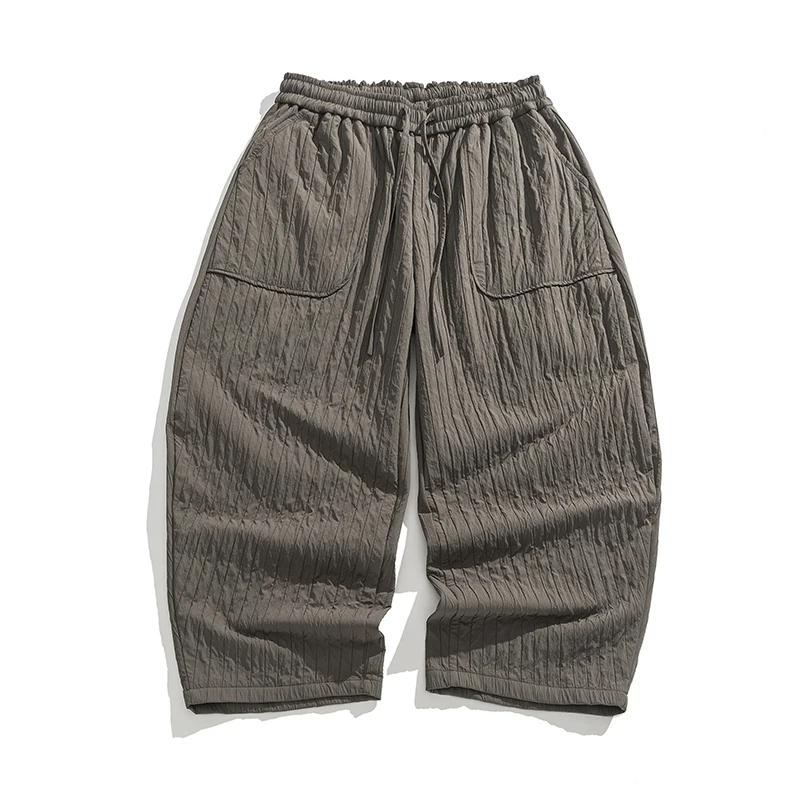 Winter Men Fleece Pants Men Streetwear Casual Thick Pants Men Woman Warm Harem Pants Male Wide Leg Pants Male Harajuku Trousers