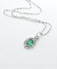 Vivus Rapillus Royal Green White Gold Silver Necklace