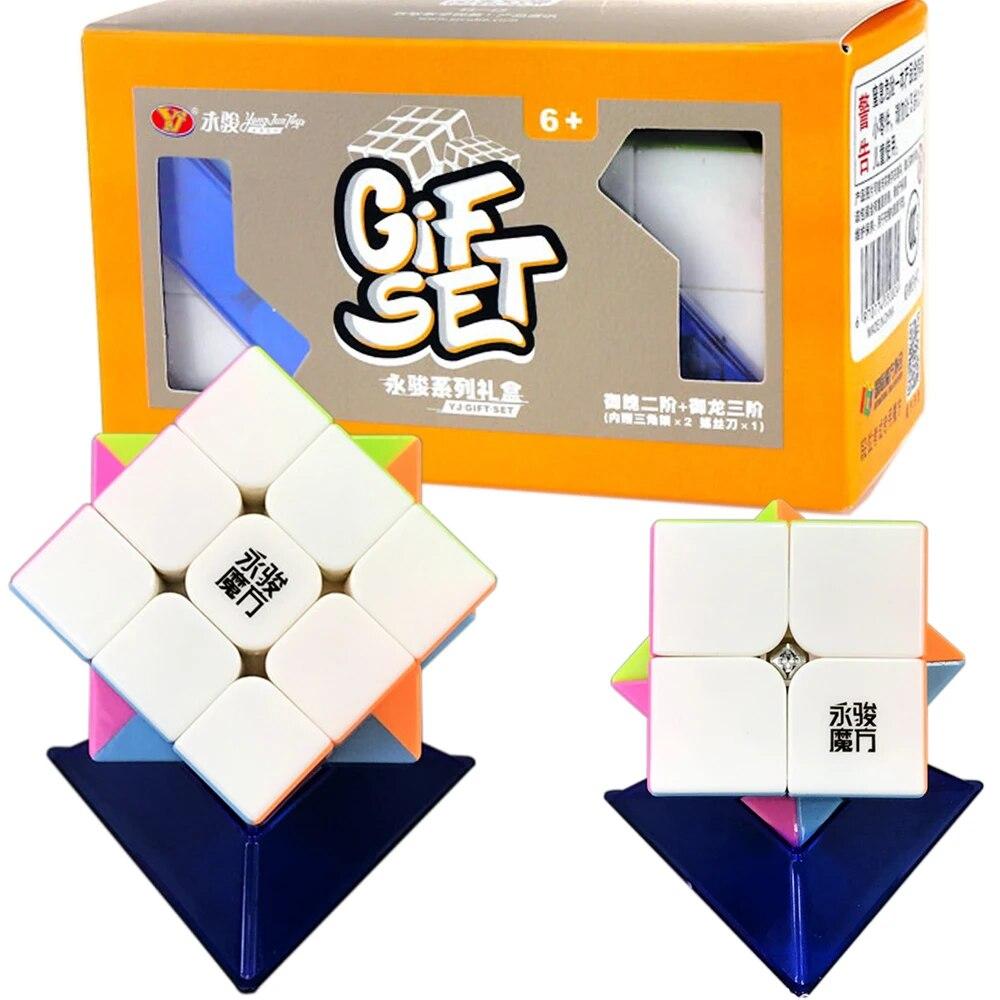 2x2 3x3 Pazel Cube Set YJ YongJun Pocket 222 333 Yulong Yupo Puzle Hungarian Speedcube Toy from 4 Year Brain Training Kids Learn