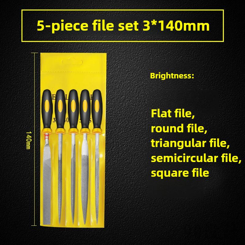 

Heavy-Duty High-Carbon Steel Fitter File Set Coarse Tooth Ergonomic Handle for Metal Craft Woodworking & DIY Tools