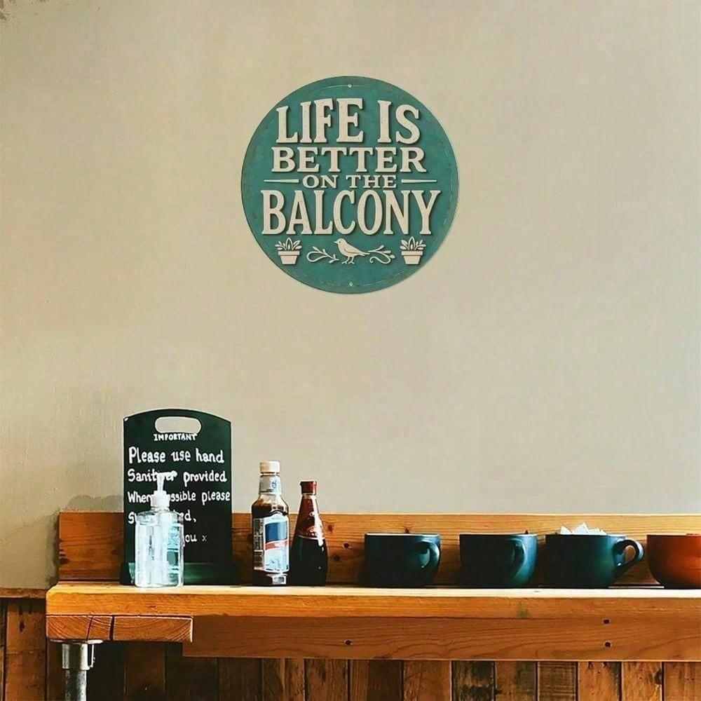 Vintage 8 Inch Round Metal Tin Sign Retro Wall Decor for Home Bar Cafe