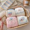 Pink Australian Fleece Thickened Warm Mid-calf Socks for Women's Autumn and Winter, Strawberry Cartoon Rabbit Bow Sleep Floor Socks