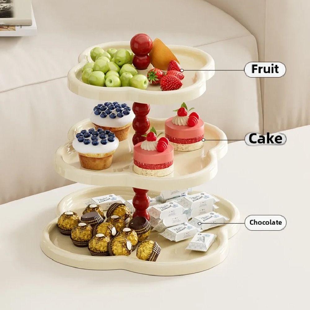 Retro Jewelry Display Rack Flower Shape Cupcake Serving Stand Tiered Serving Trays  Living Room