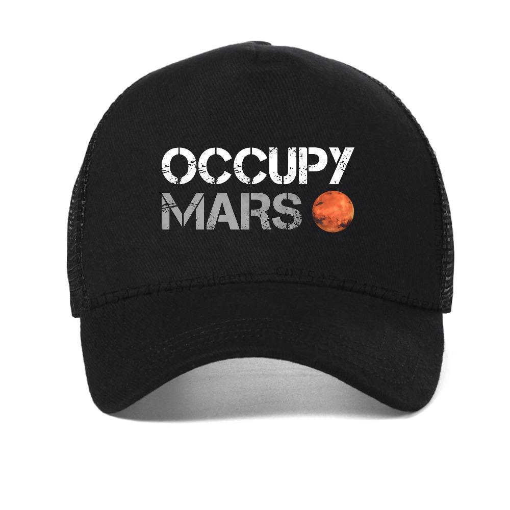 Occupy Mars Astronomy Space Science Baseball Cap Fashion Vintage Adjustable Cool Snapback Hat Casual Breathable Sun Hats