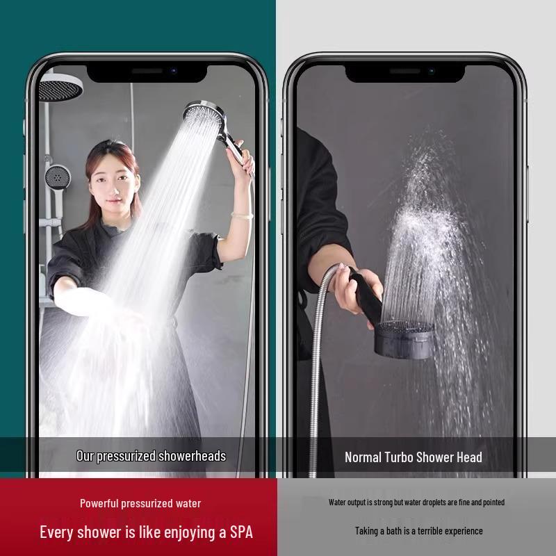 Compact High-Pressure Handheld Shower Set