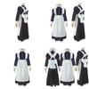 Stil Langes Britisches Dienstmädchen Outfit Herren Damen Spitze Cosplay Kleid Halloween Kostüm