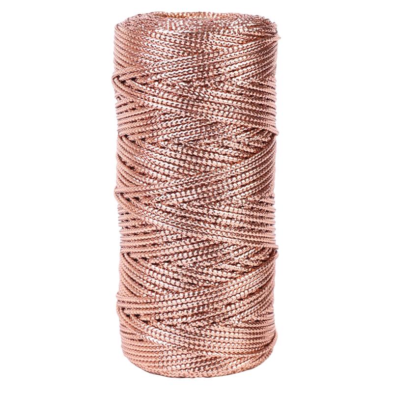 100M/Roll Rope Gold Polyester Twine Silver Macrame Cord Crafts Thread Sewing DIY String Gift Packaging Rope 1.5MMx100M