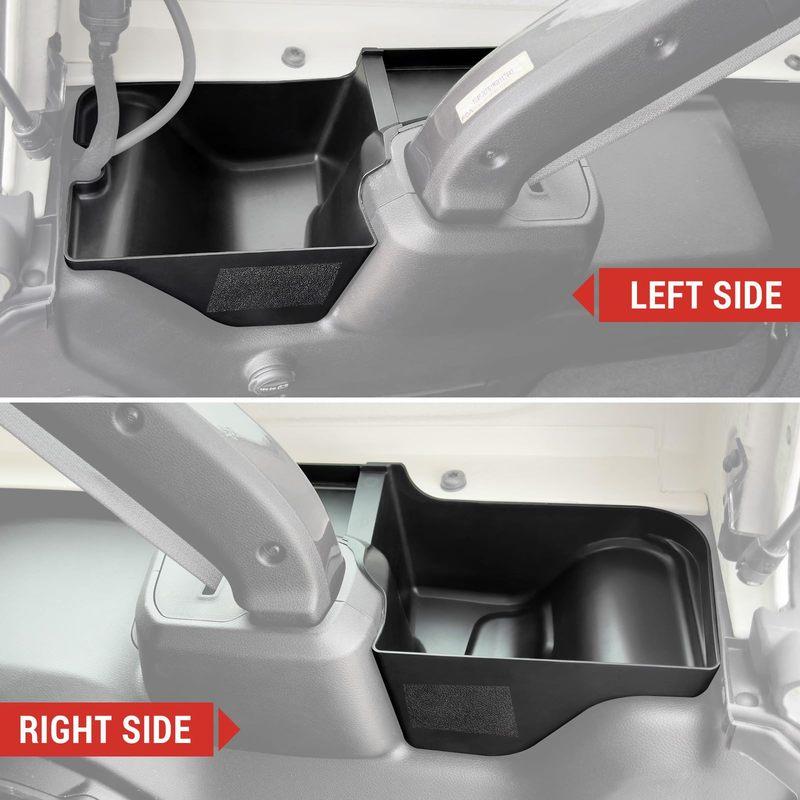Trunk Side Storage Bin Fit for 18-24 Jeep Wrangler JL JLU 4XE Cargo Organizer Tray Wheel Well Storage Box 4 Door Accessories