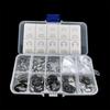E-type snap rings, set of 120, M1.5-M10, manganese steel, for repairs and securing parts, durable, oil-resistant