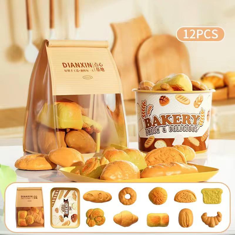 Kids Pretend Play Food Set Simulation Make Hamburger Pizza Kitchen Happy Meal Toy Food Cooking Party Interactive Girls Toy Gift