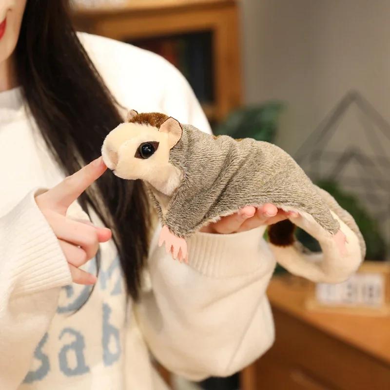 33CM Sugar Glider Plush Toy Soft Flying Squirrel Toys Stuffed Animals Toy Cute Hand Center Pets Funny Gift
