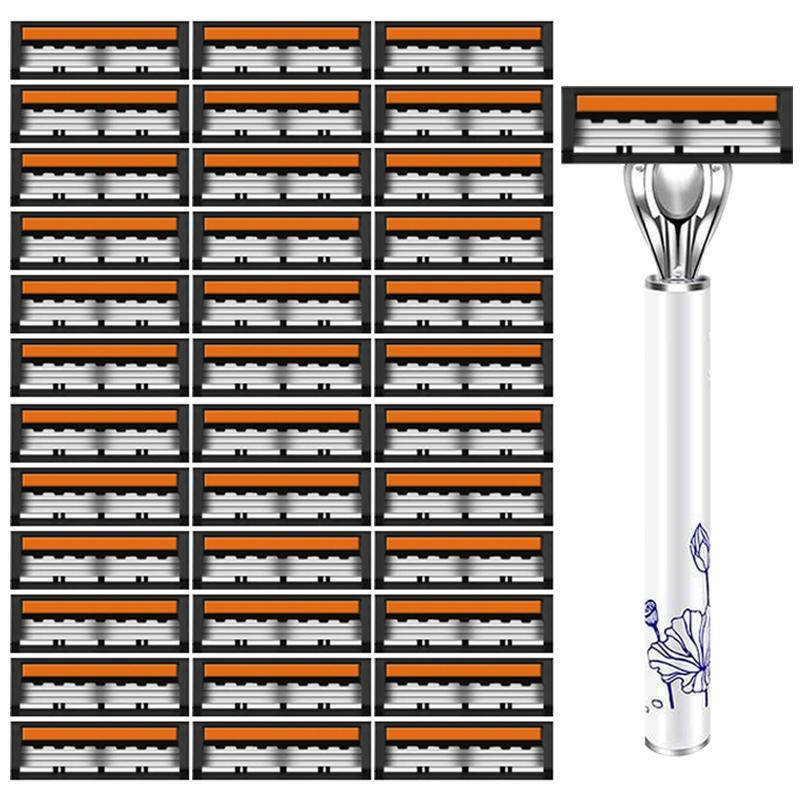 

3-шарова Ручна Бритва Чоловіча Класична Бритва Замінне Лезо Гоління Гоління Безпечна Бритва Догляд за Обличчям Леза для Гоління