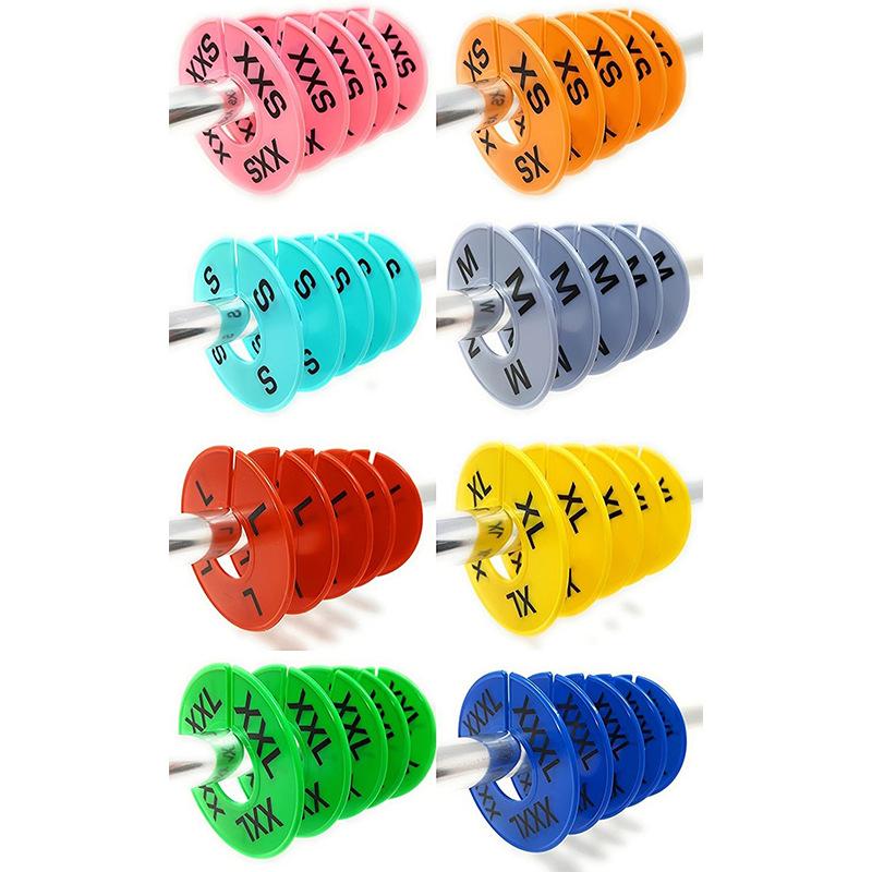 Letter Set Divider for Wardrobe: XXS-XXXL Sizes, Circle & Square Shapes, Stocked for Easy Labeling