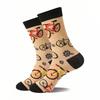Unisex Cotton Long Socks for Men and Women - Trendy Printed Design for Daily Wear
