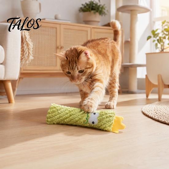 Reinforced Stitching Cat Toy Catnip Cactus Toy, Stuffed Chew Soft Teething Plush Kitten Kicker for Indoor Cats Biting Kicking