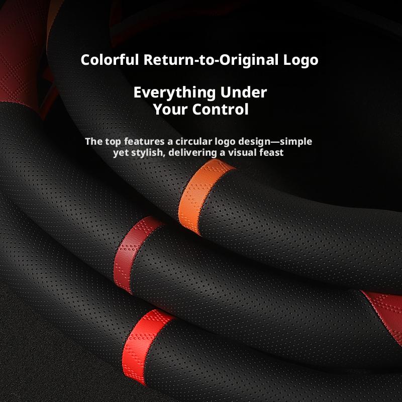 All‑Season Double‑D Steering Wheel Cover 37‑38cm For Xpeng P7i G6 G9 P7 Overseas Anti‑Slip Auto Styling Interior Parts