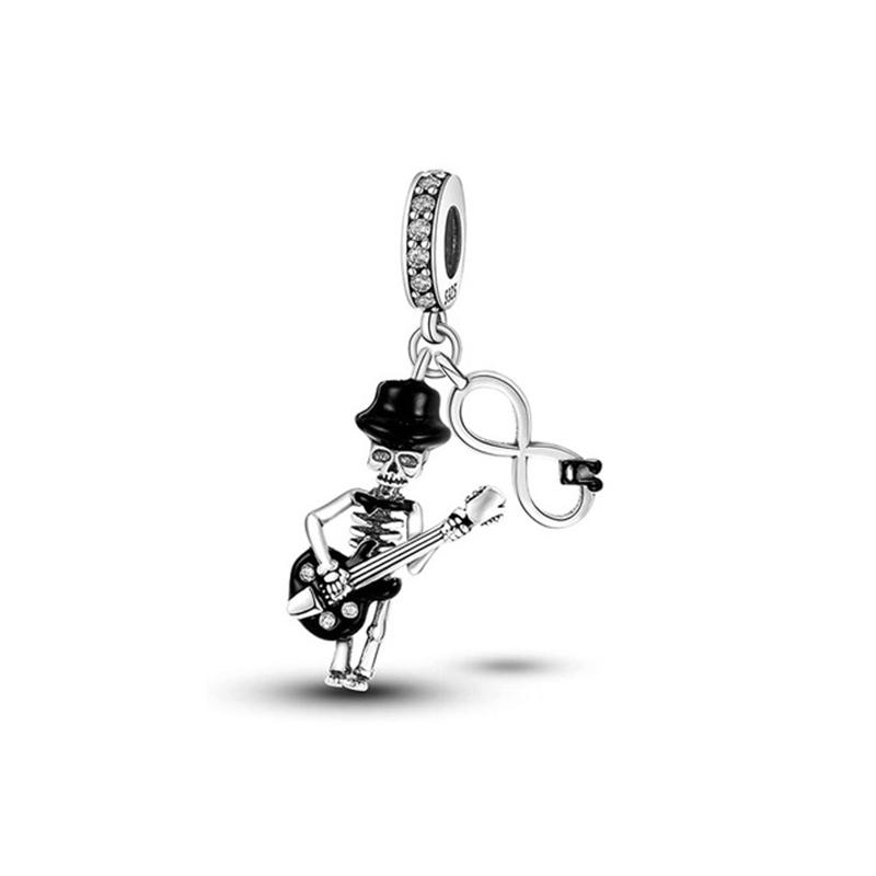 New Copper Skull Extraterrestrial Charm Of Ley Chain Bead Fit Original Bracelet Accessories Diy Women Jewelry