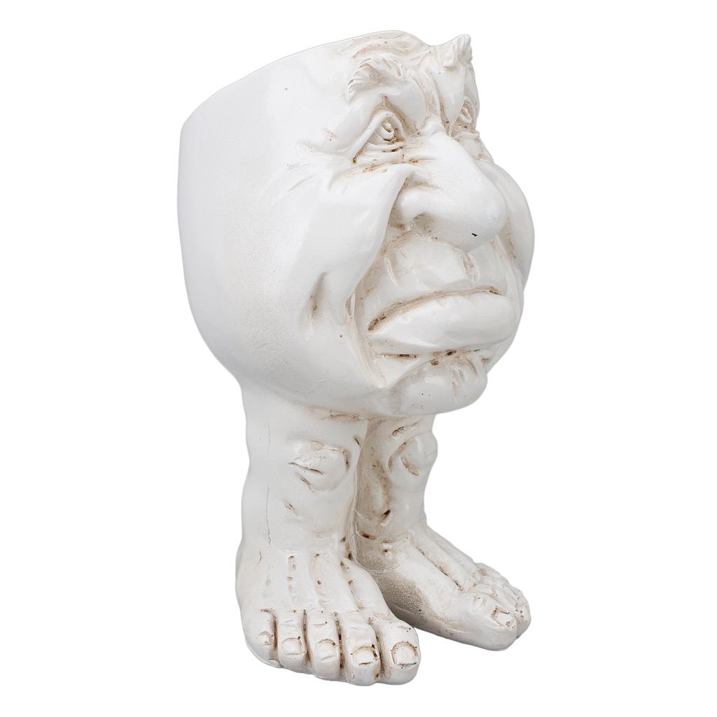 Resin Flower Pot Innovative Exquisite Retro Old Man Planter Pot Succulent Pot for Outdoor Garden