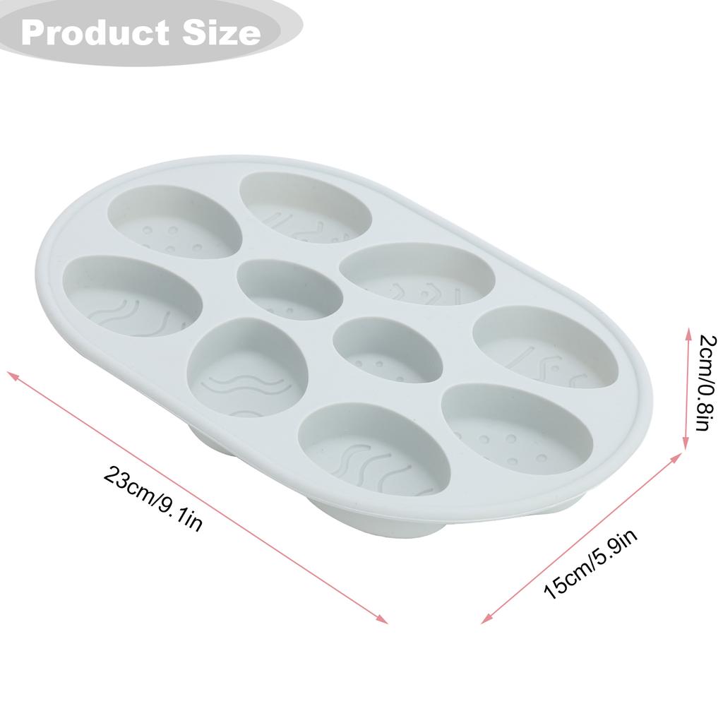 Multi Functional Easter Egg Shaped Cake Mold Silicone Chocolate Baking Mold Accessory(Blue Grey )