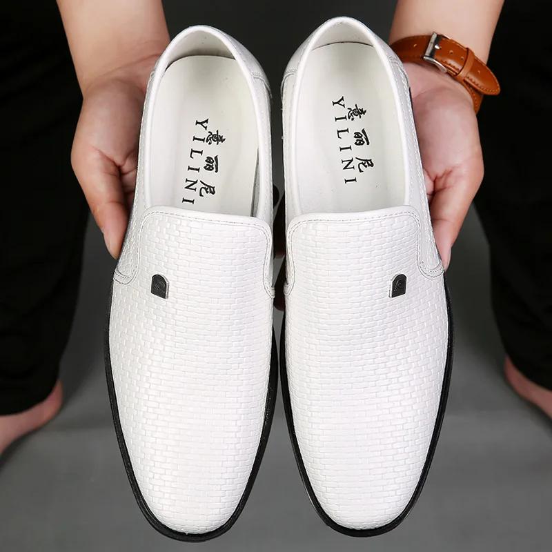 Men's Loafers Spring Leather Men Shoes Summer Hollow Breathable Oxfords Man Casual Shoes Slip On Formal Dress Shoe for Man