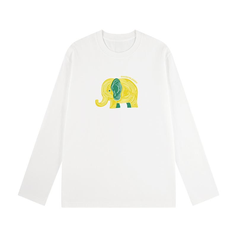 

Women s Hong Kong Style Loose Pure Cotton Long-Sleeve T-Shirt, Spring/Autumn 2025 - Wear Solo or Layered L (115-130 lbs)