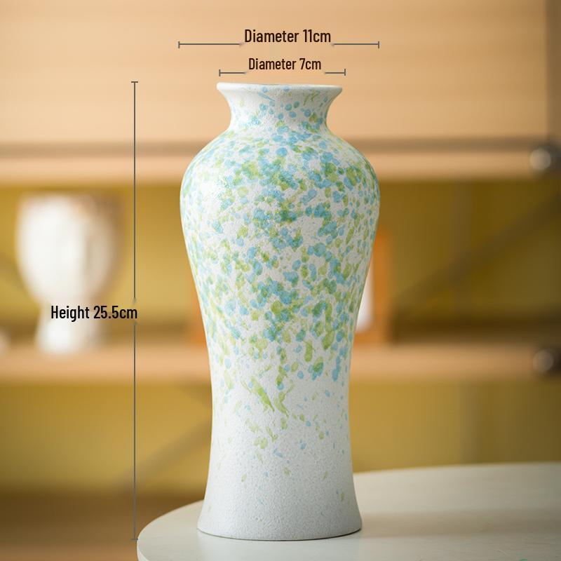 Nordic Ceramic Vase for Living Room Flower Arrangement - Light Luxury Home Decoration and Hydroponic Flower Container.
