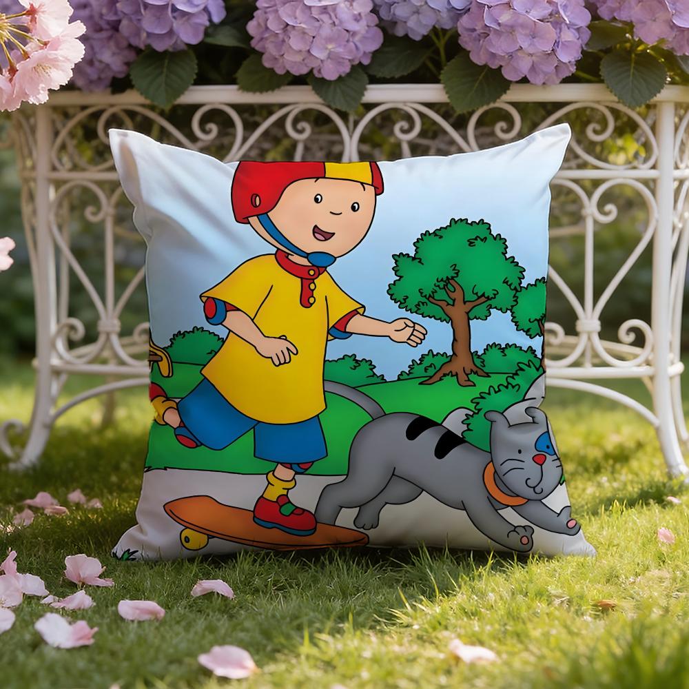 Anime C-Caillou Cushion Cover Home & Car Dual-Scene Pillow Cover: Reversible for Premium Comfort