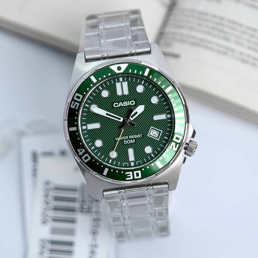 Casio Watch: Silver MTD-135D-3AVDF
