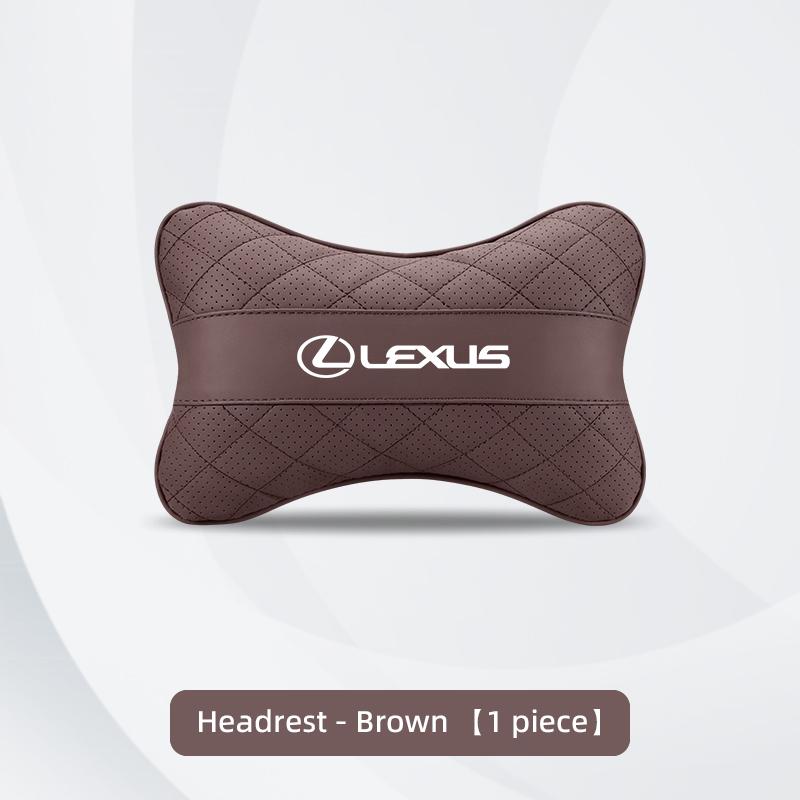 Cuero Nappa Almohada Cervical para Reposacabezas de Coche Amortiguación Lumbar Para Lexus F-SPORT ES RX NX LS UX LM LX GX LC RZ IS CT GS RC HS SC TX LBX