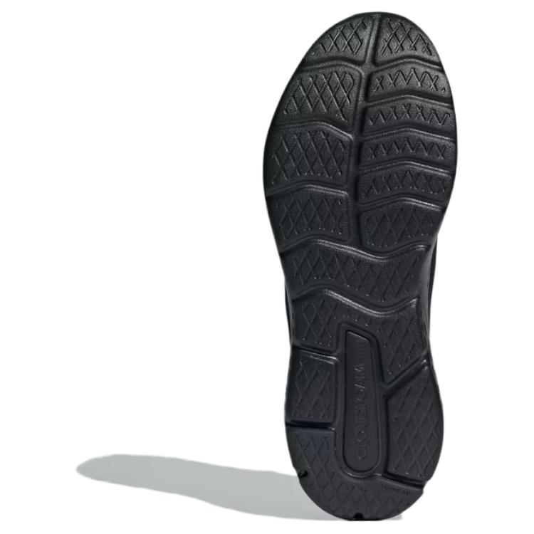 Adidas Cloudfoam Fabric Mesh Minimalist Versatile Non-Slip Low-Top Lifestyle Shoes Men Sneakers Black ID6510