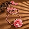 Cintura Floreale con Fiore Stile Etnico Cintura in Corda Intrecciata Catena Vita Floreale alla Moda Donna