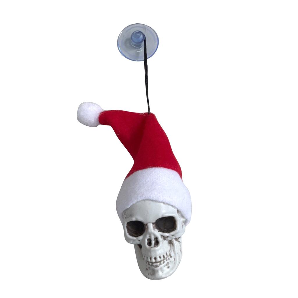 Hanging Skulls, Christmas Hat Halloween Skulls, Festive Party Christmas Tree Decorations, Christmas Tree Ornaments