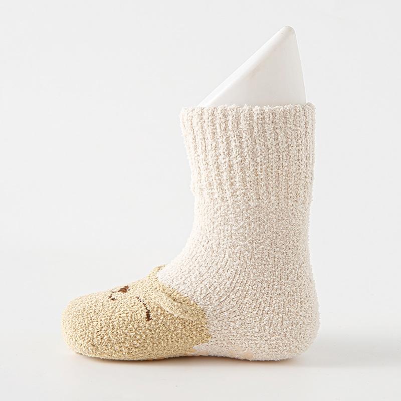 Autumn Winter Children Knee High Socks Thick Warm Coral Fleece Baby Stockings Infant Boys Girls Soft Thermal Long Socks 0-3Years