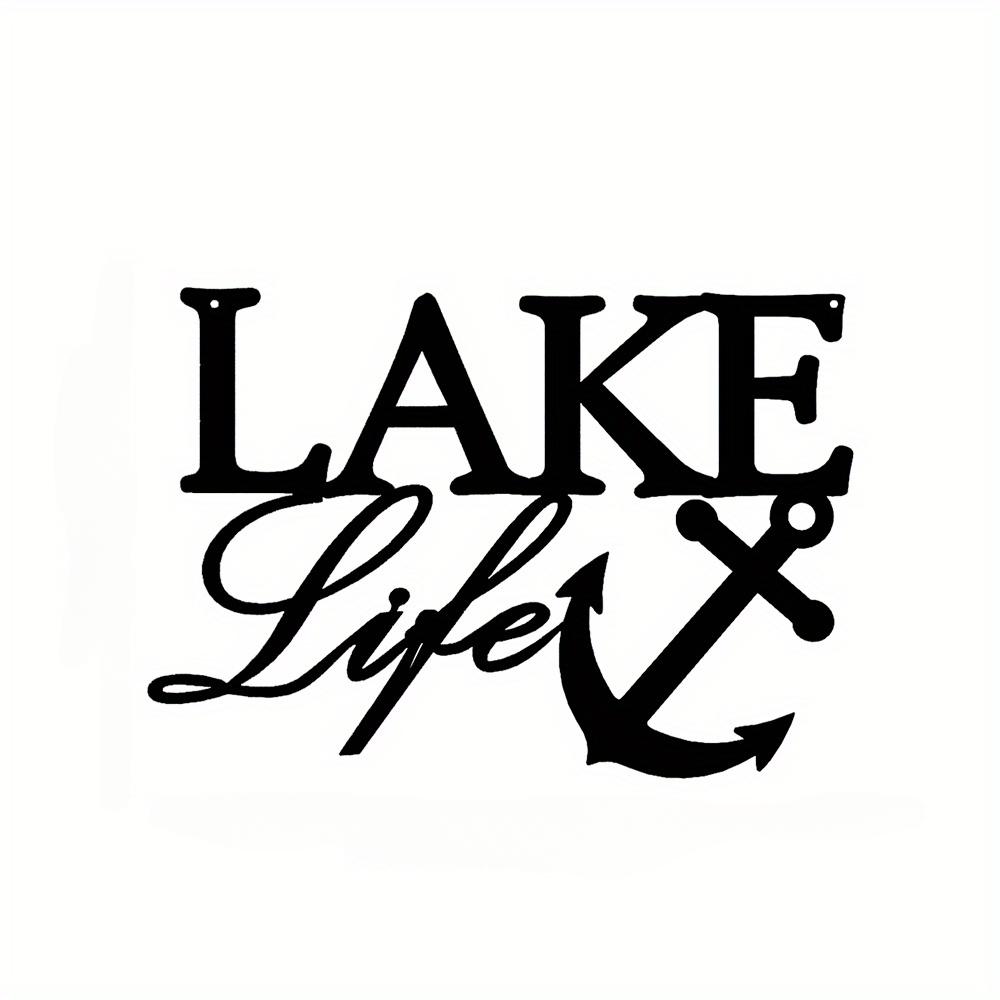 Lake Life Coastal River Outdoor Metal Wall Art, Metal Wall Art Interior Decoration, Home Office Wall Living Room Hangings